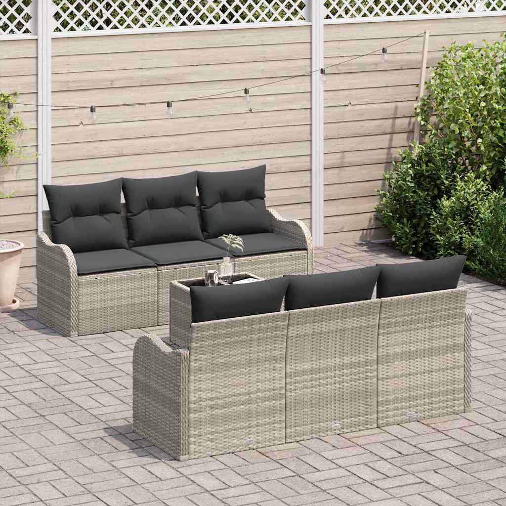Set Divano da Giardino Grigio chiaro 55 x 55 x 37 cm polyrattan | homemem39