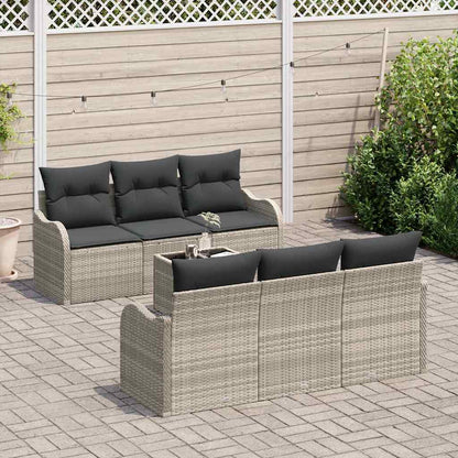 Set Divano da Giardino Grigio chiaro 55 x 55 x 37 cm polyrattan | homemem39