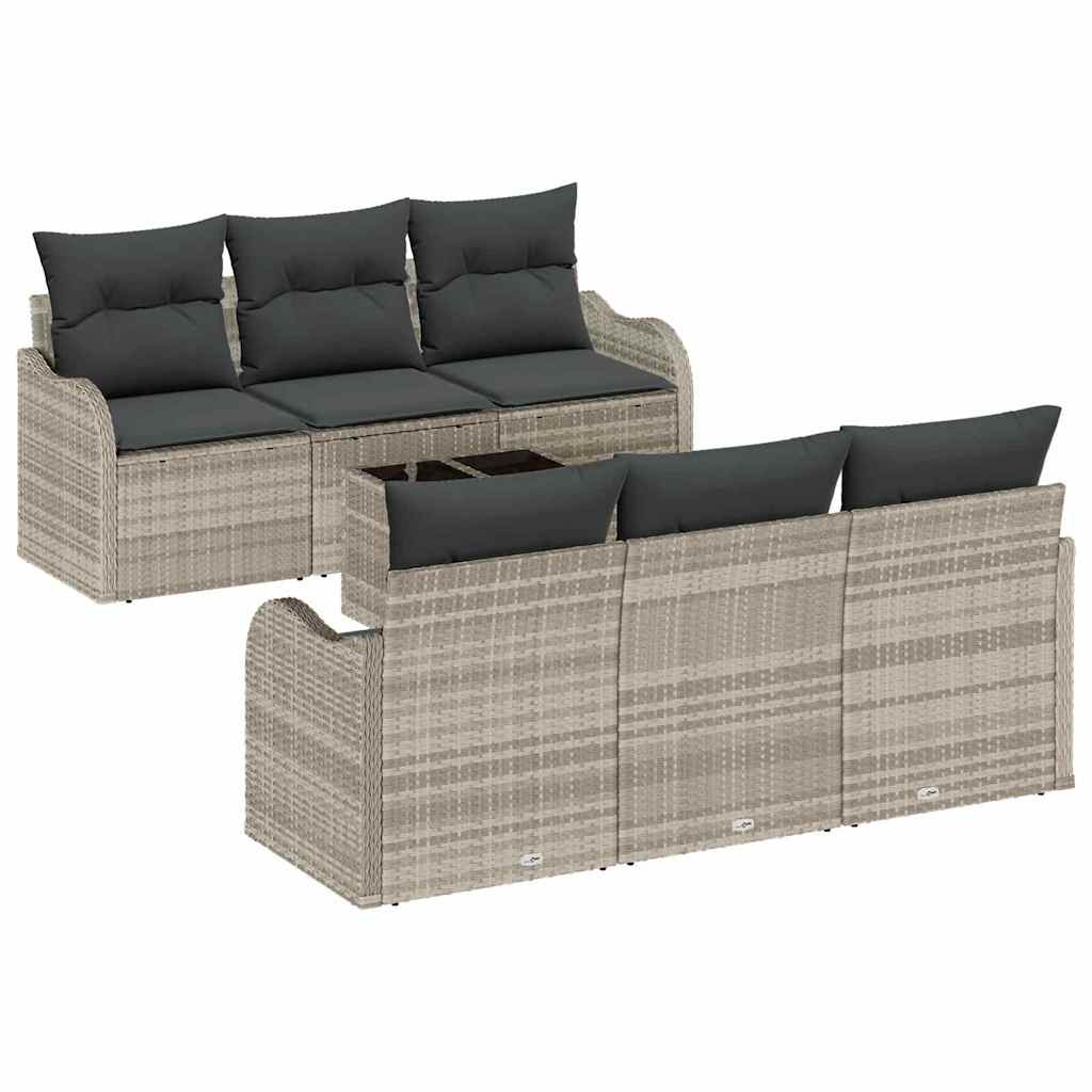 Set Divano da Giardino Grigio chiaro 55 x 55 x 37 cm polyrattan | homemem39