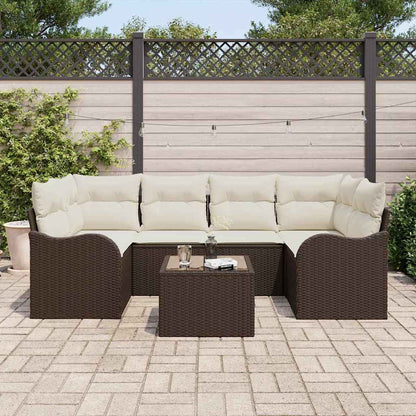 Set Divano da Giardino Marrone 55 x 55 x 37 cm polyrattan