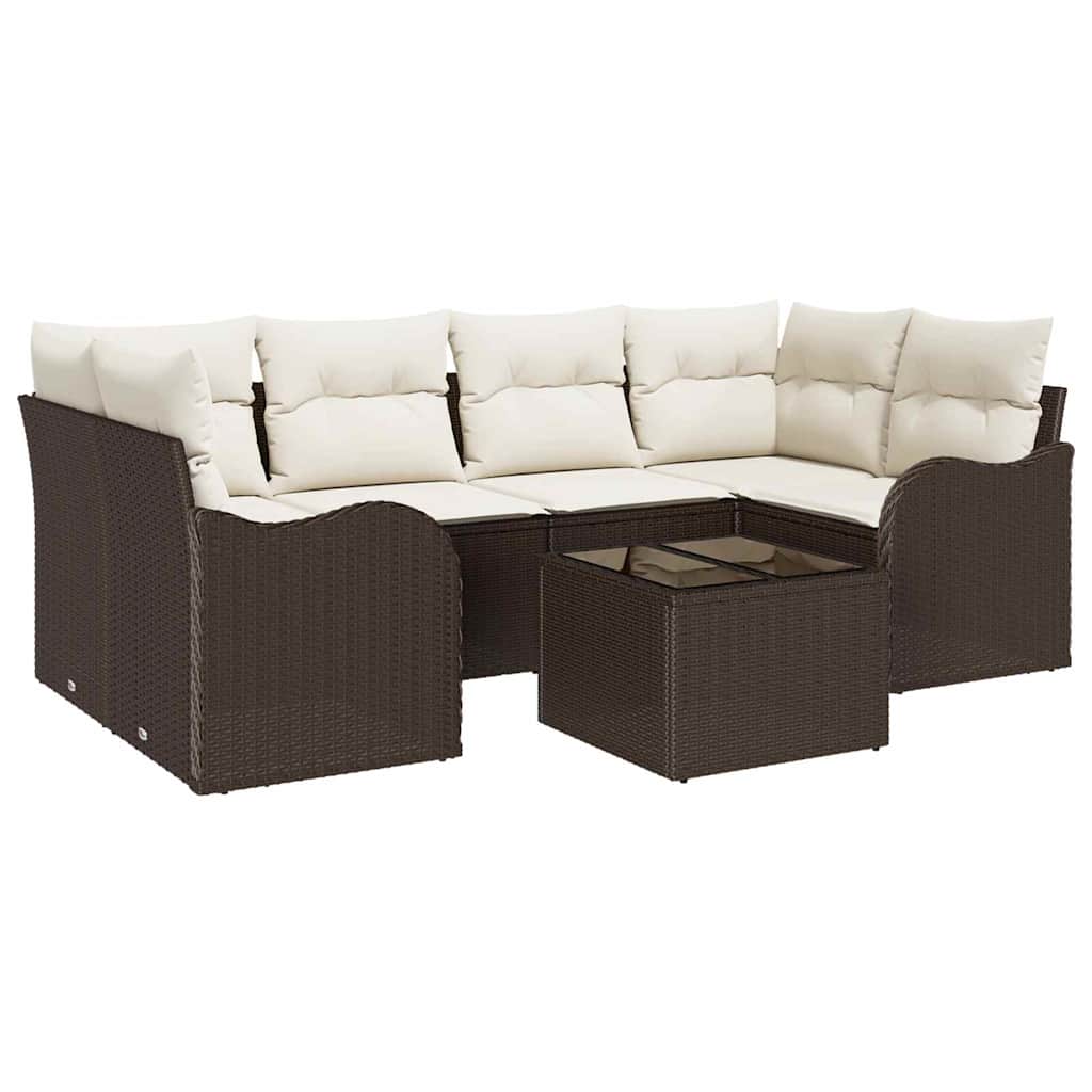 Set Divano da Giardino Marrone 55 x 55 x 37 cm polyrattan