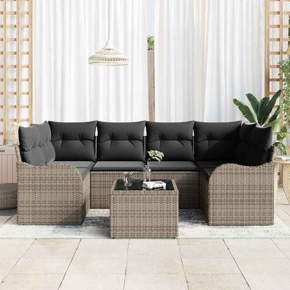 Set Divano da Giardino Grigio 55 x 55 x 37 cm polyrattan | homemem39