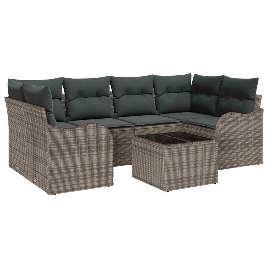 Set Divano da Giardino Grigio 55 x 55 x 37 cm polyrattan | homemem39