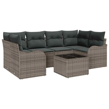 Set Divano da Giardino Grigio 55 x 55 x 37 cm polyrattan | homemem39