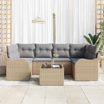 Set Divano da Giardino Beige 55 x 55 x 37 cm polyrattan | homemem39