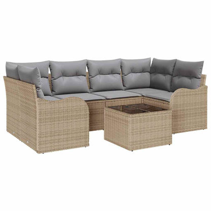 Set Divano da Giardino Beige 55 x 55 x 37 cm polyrattan | homemem39