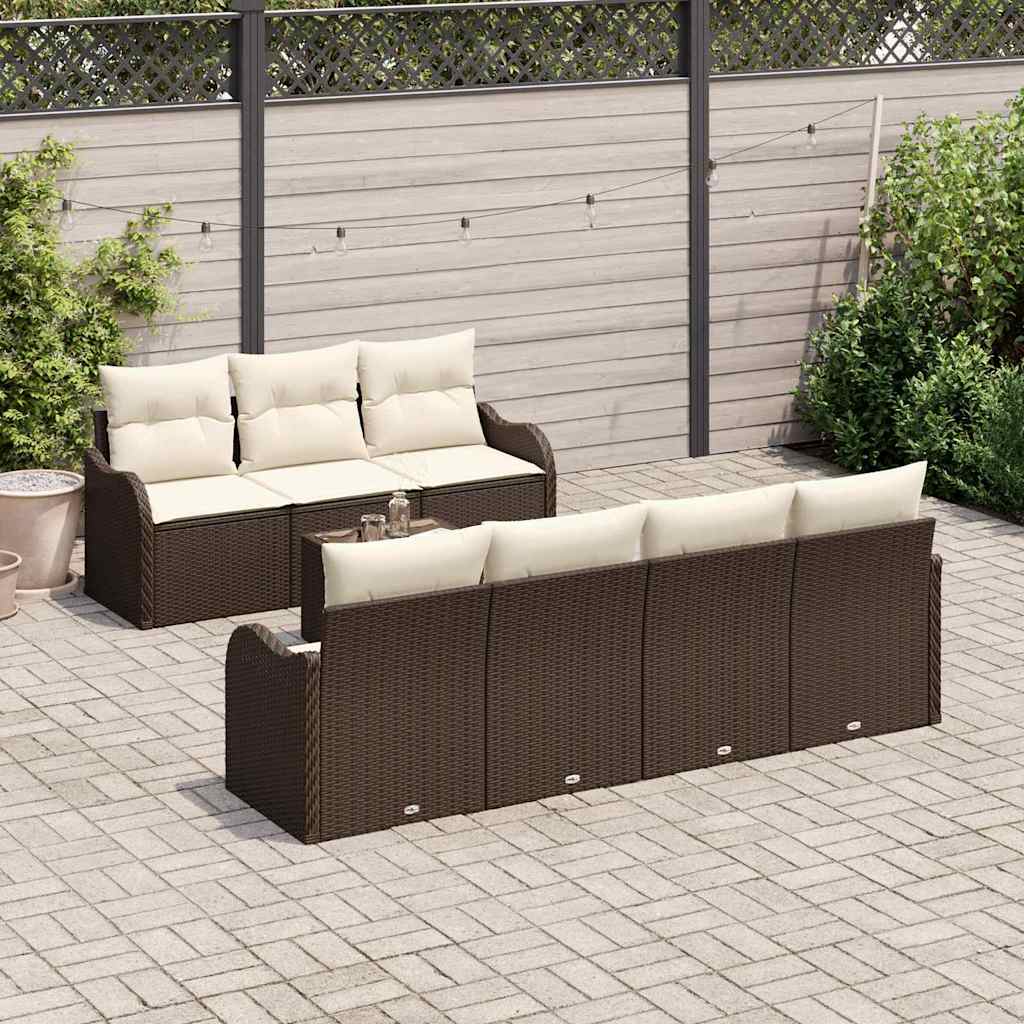 Set Divano da Giardino Marrone 55 x 55 x 37 cm polyrattan | homemem39