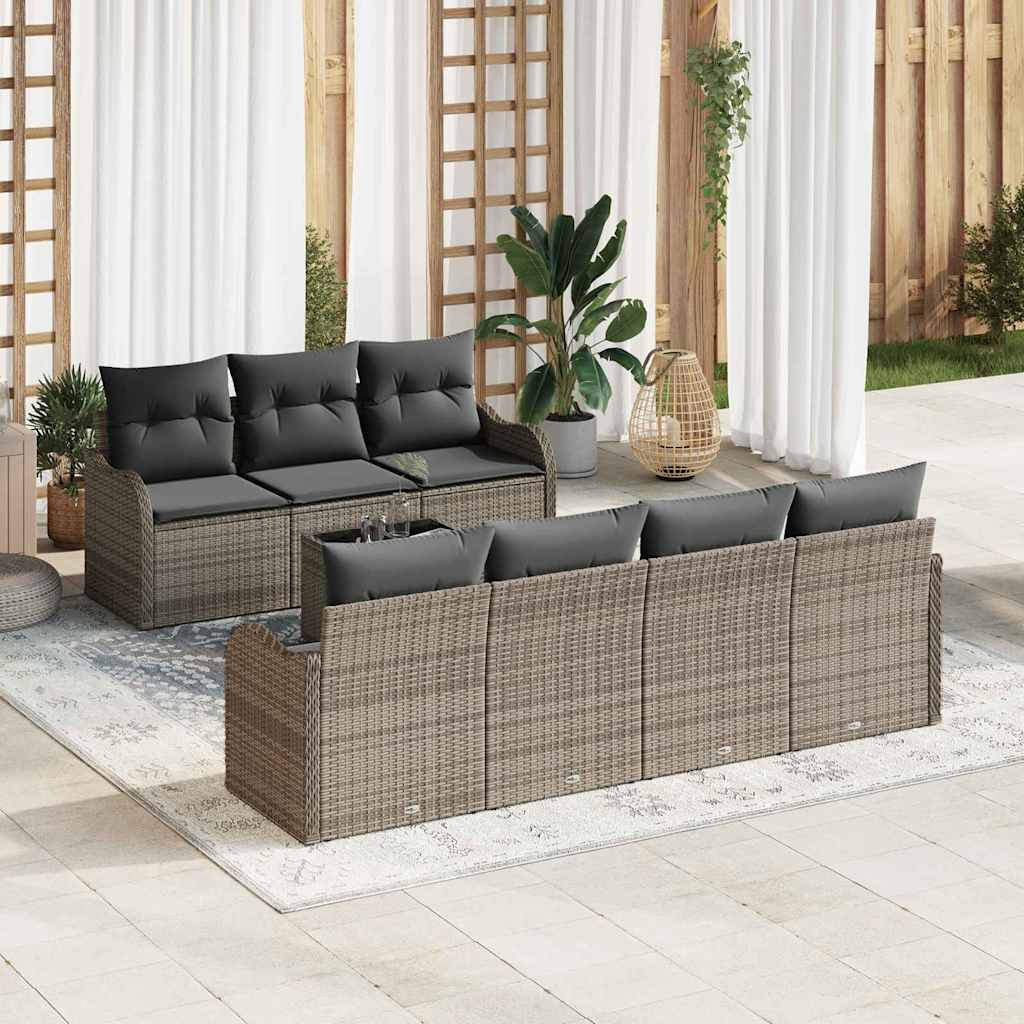 Set Divano da Giardino Grigio 55 x 55 x 37 cm polyrattan | homemem39