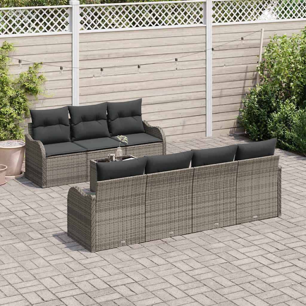Set Divano da Giardino Grigio 55 x 55 x 37 cm polyrattan | homemem39