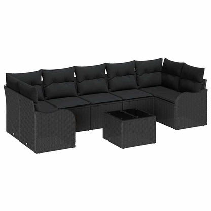 Set Divano da Giardino Nero 55 x 55 x 37 cm polyrattan | homemem39