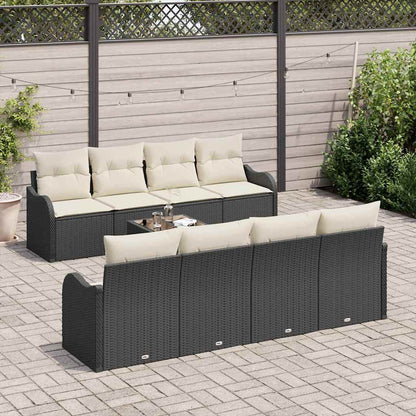 Set Divano da Giardino Nero 55 x 55 x 37 cm polyrattan | homemem39