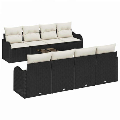 Set Divano da Giardino Nero 55 x 55 x 37 cm polyrattan | homemem39