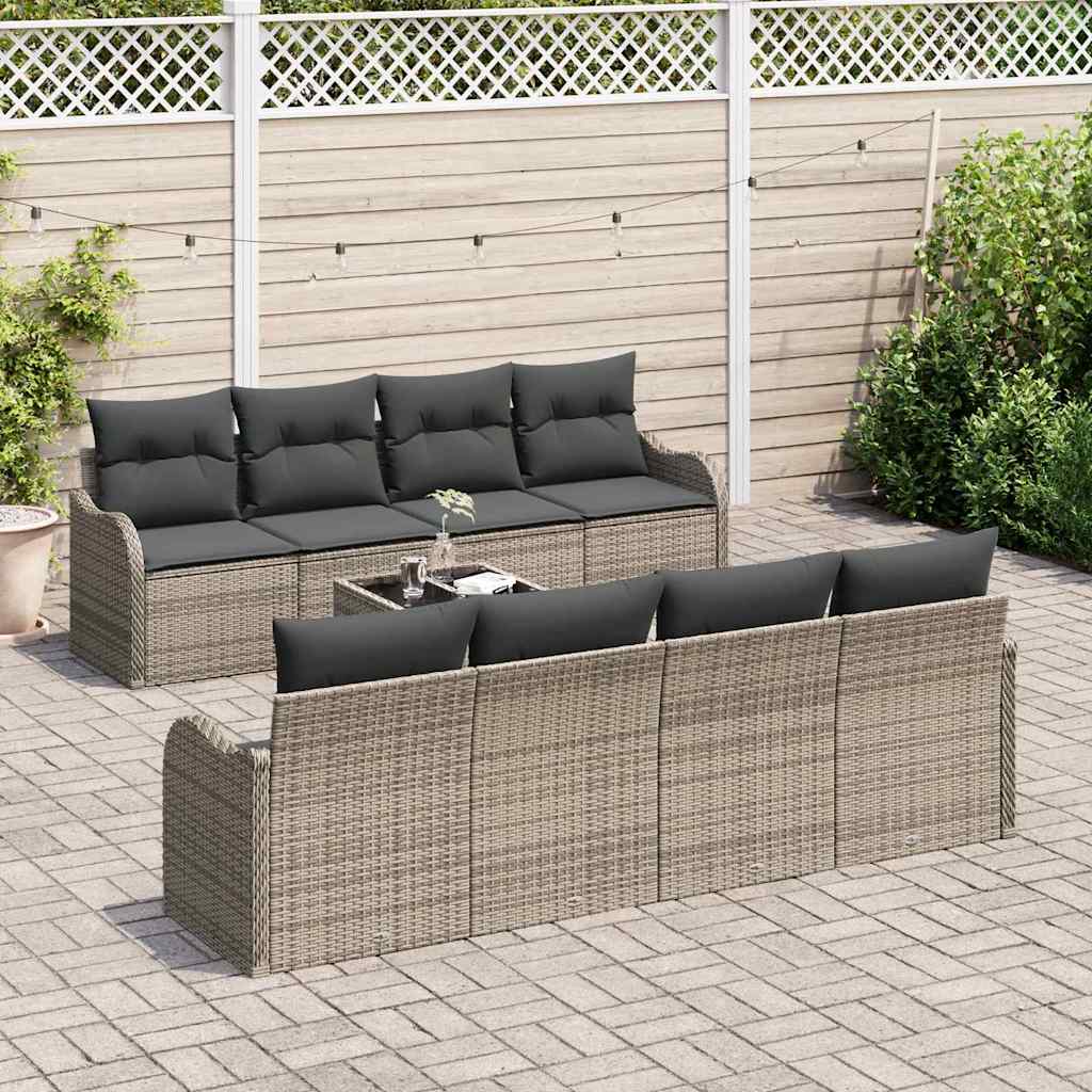 Set Divano da Giardino Grigio 55 x 55 x 37 cm polyrattan | homemem39