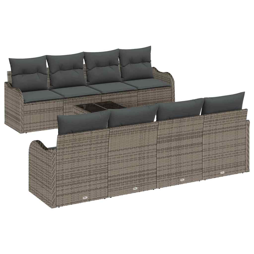 Set Divano da Giardino Grigio 55 x 55 x 37 cm polyrattan | homemem39