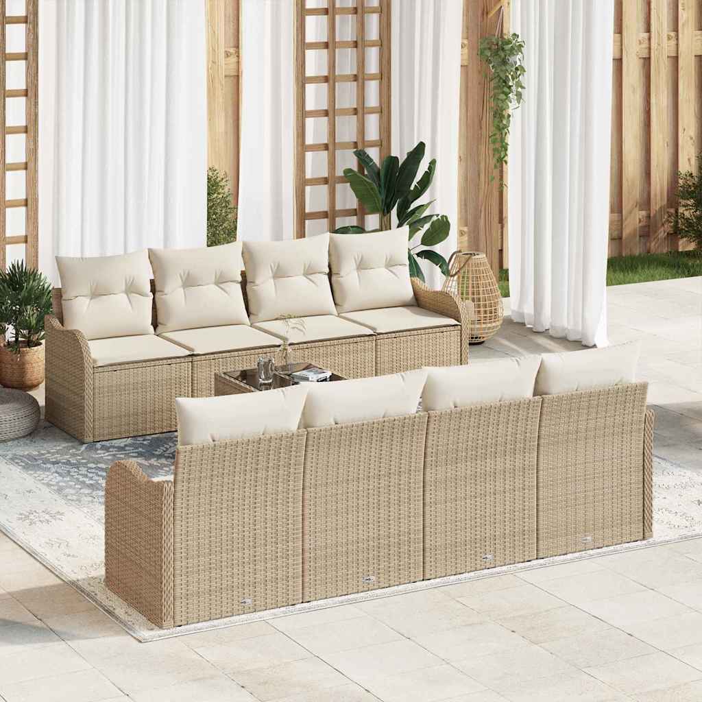 Set Divano da Giardino Beige 55 x 55 x 37 cm polyrattan | homemem39