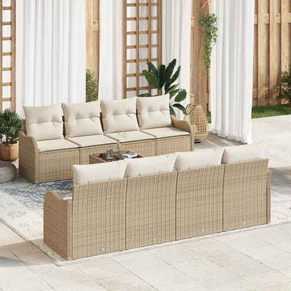 Set Divano da Giardino Beige 55 x 55 x 37 cm polyrattan | homemem39