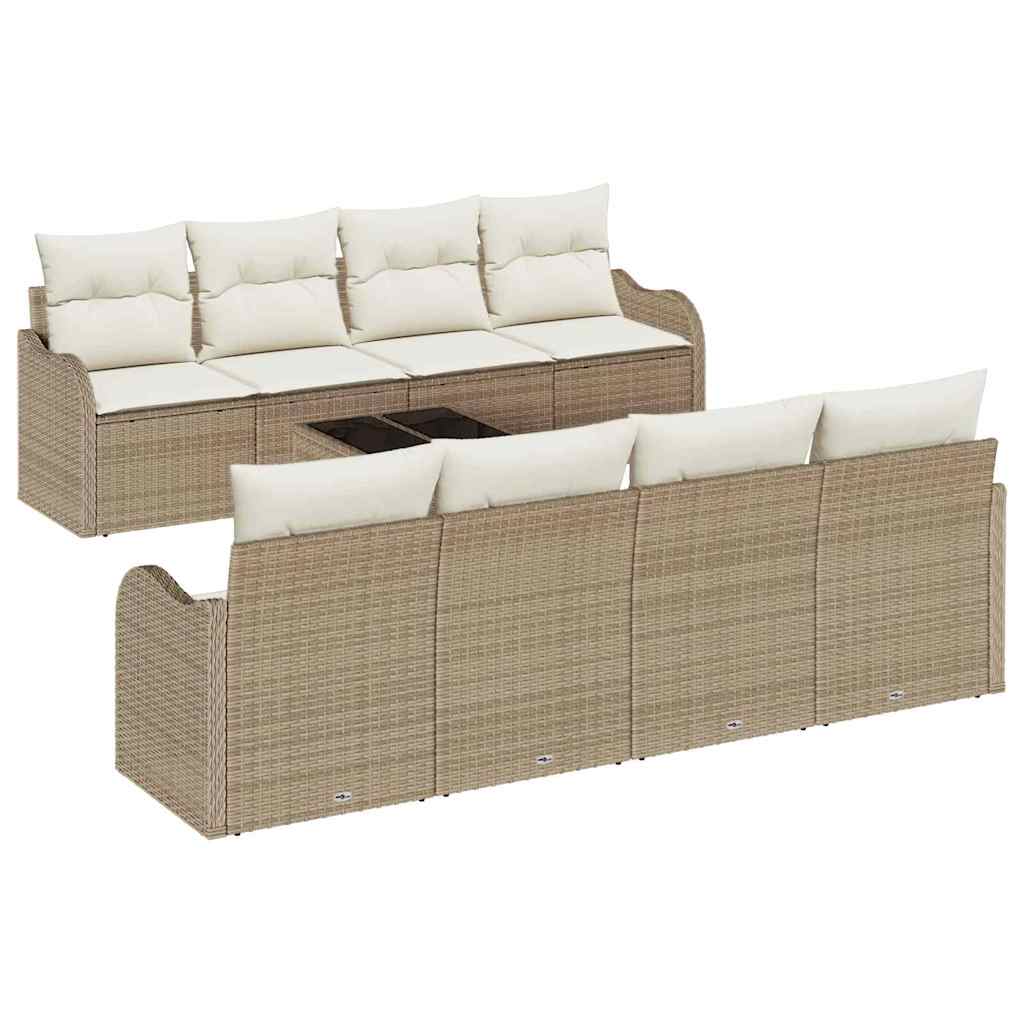 Set Divano da Giardino Beige 55 x 55 x 37 cm polyrattan | homemem39