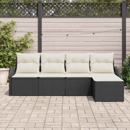 Set Divano da Giardino Nero polyrattan | homemem39