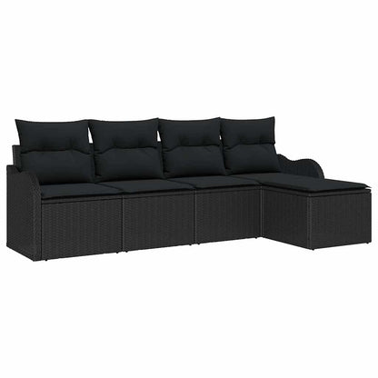 Set Divano da Giardino Nero polyrattan | homemem39