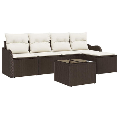 Set Divano da Giardino Marrone polyrattan | homemem39