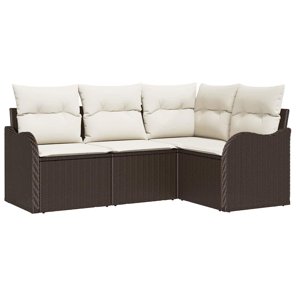 Set Divano da Giardino Marrone polyrattan | homemem39