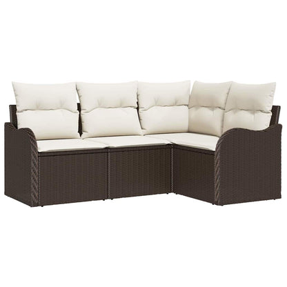Set Divano da Giardino Marrone polyrattan | homemem39