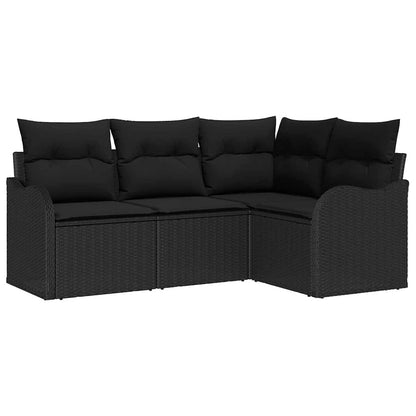 Set Divano da Giardino Nero polyrattan | homemem39