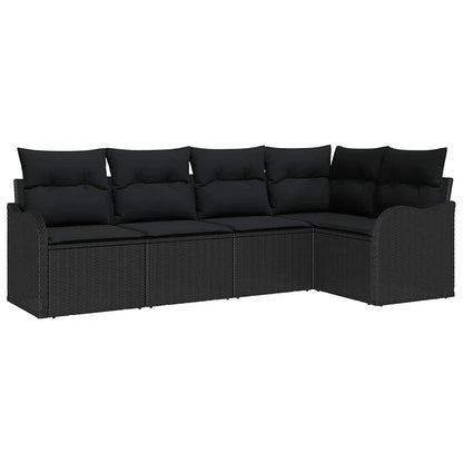Set Divano da Giardino Nero polyrattan | homemem39