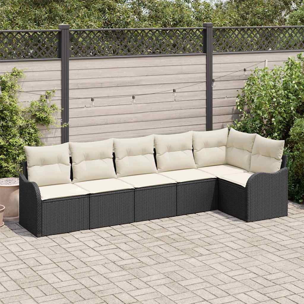 Set Divano da Giardino Nero polyrattan | homemem39