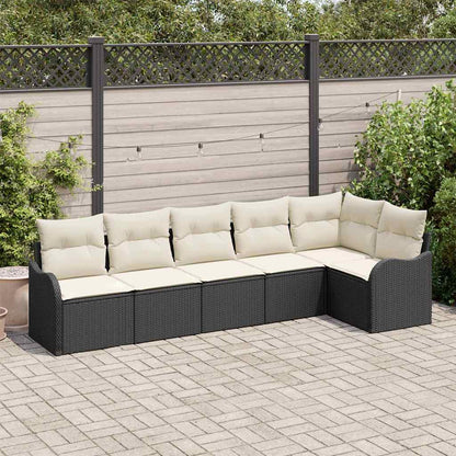 Set Divano da Giardino Nero polyrattan | homemem39