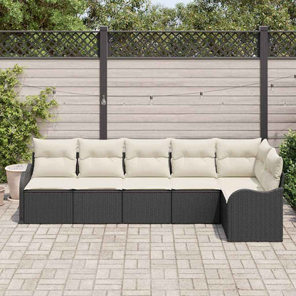 Set Divano da Giardino Nero polyrattan | homemem39