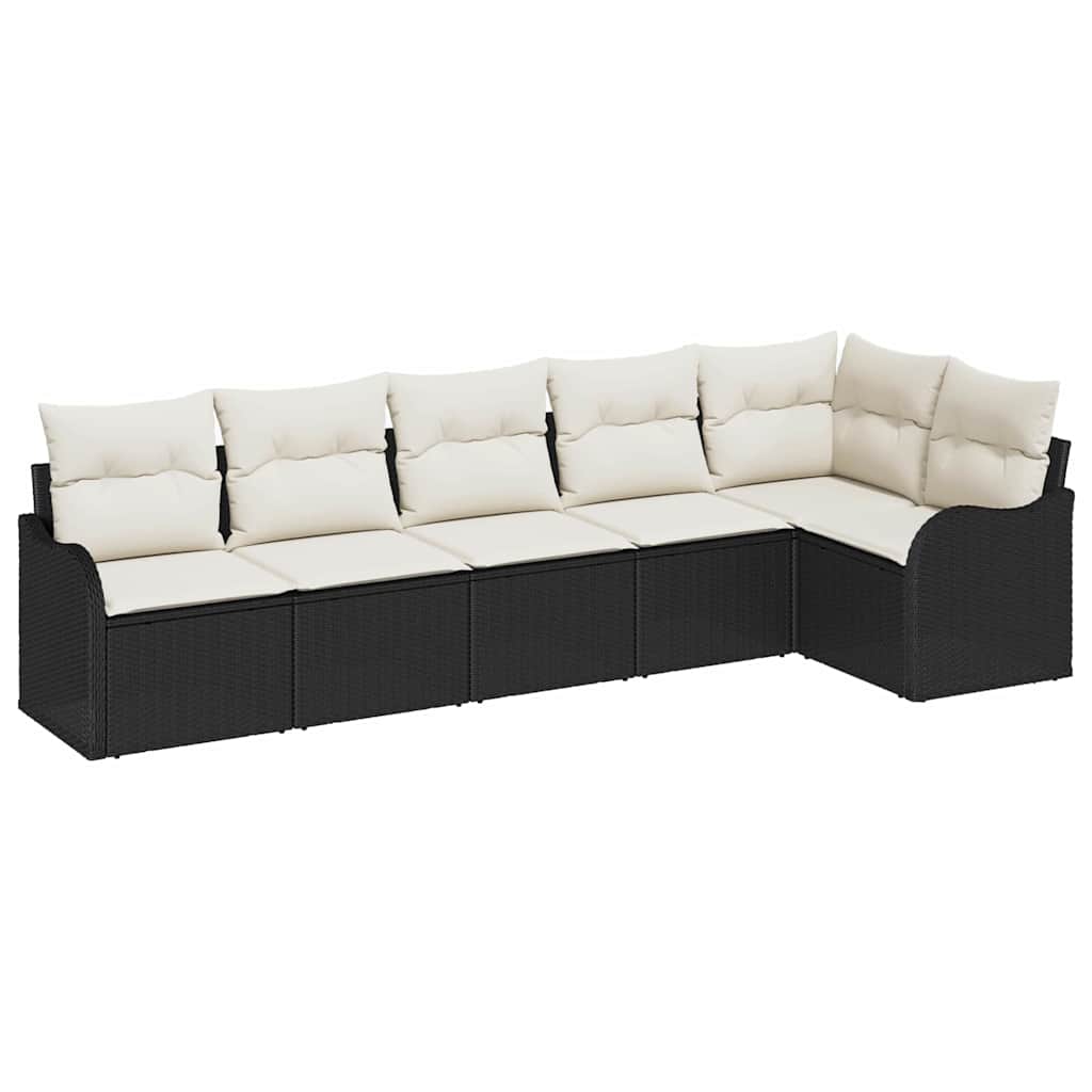 Set Divano da Giardino Nero polyrattan | homemem39
