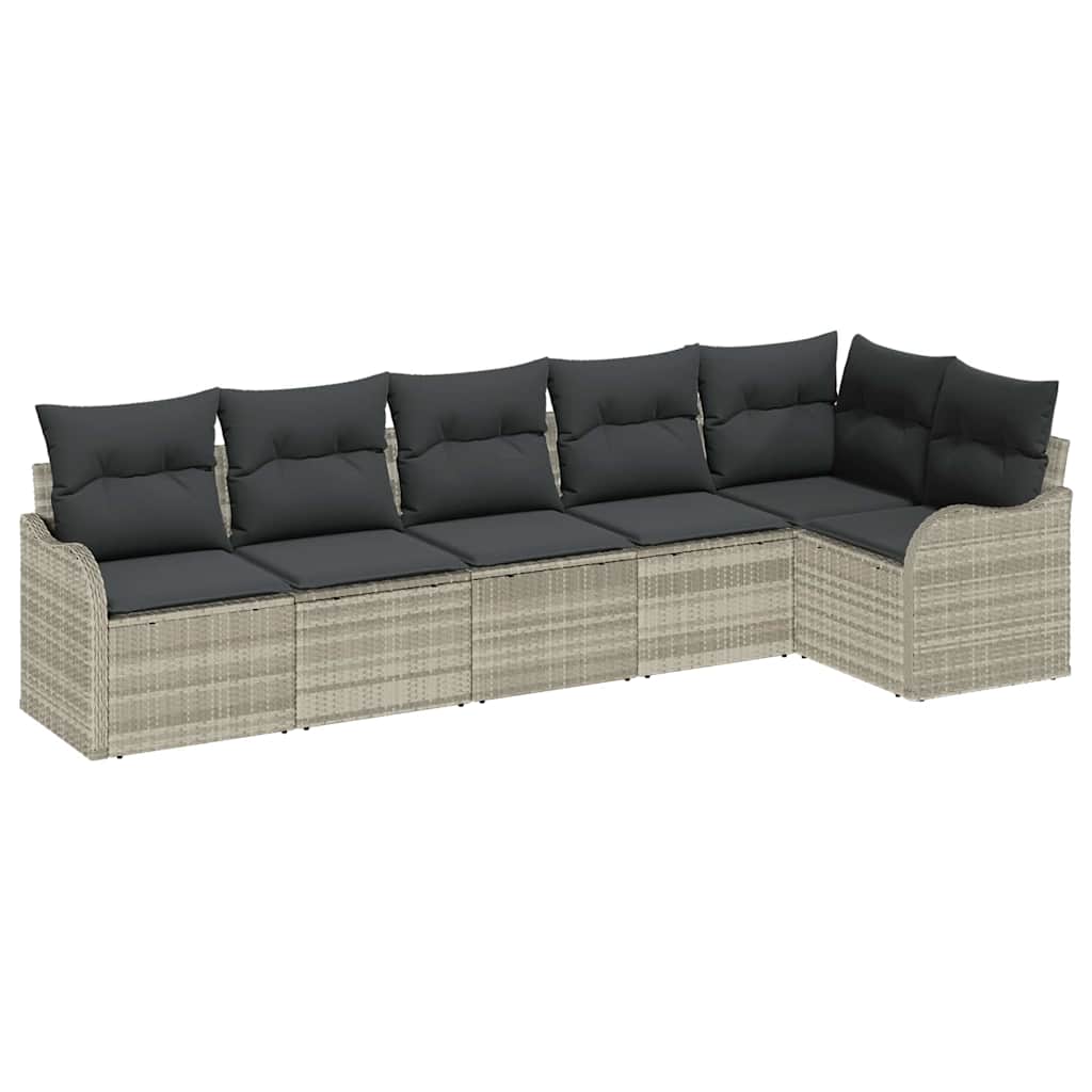 Set Divano da Giardino Grigio chiaro polyrattan | homemem39