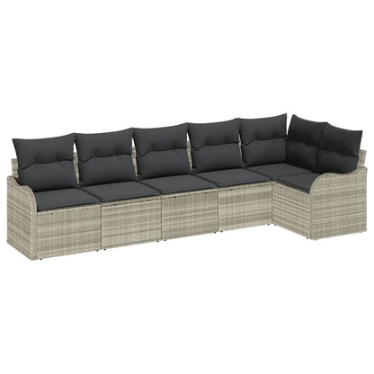 Set Divano da Giardino Grigio chiaro polyrattan | homemem39