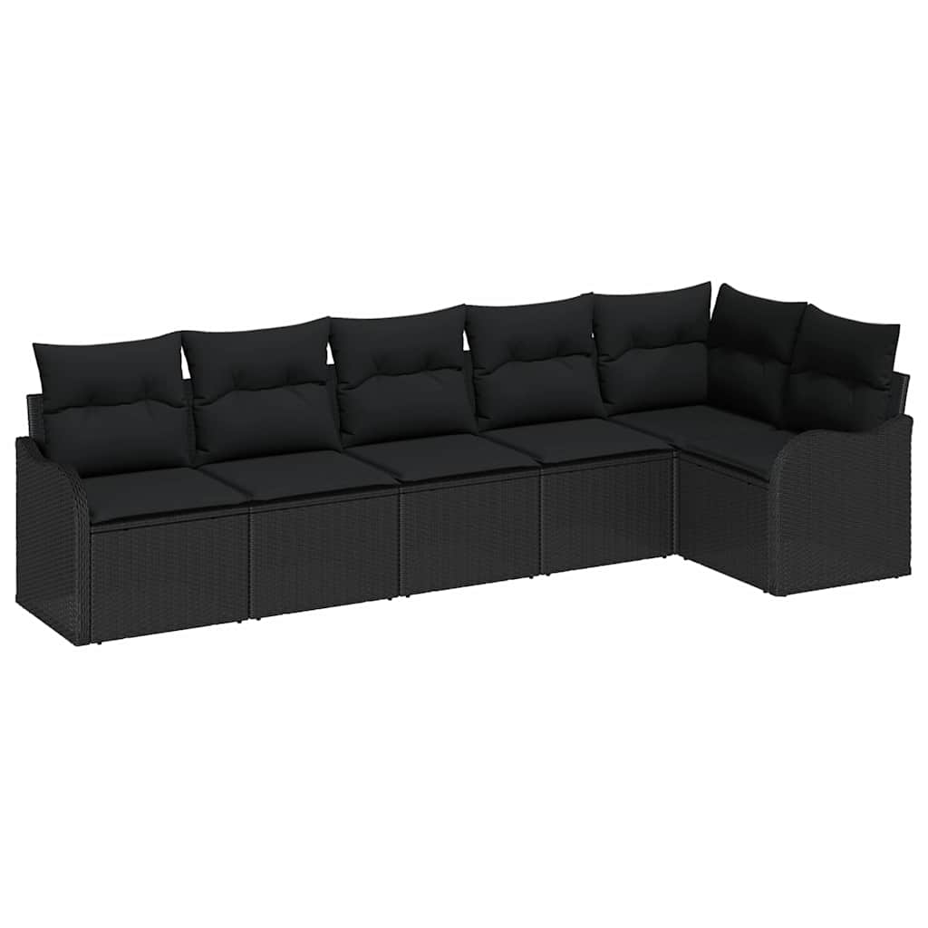 Set Divano da Giardino Nero polyrattan | homemem39