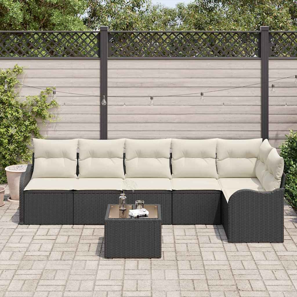 Set Divano da Giardino Nero polyrattan | homemem39