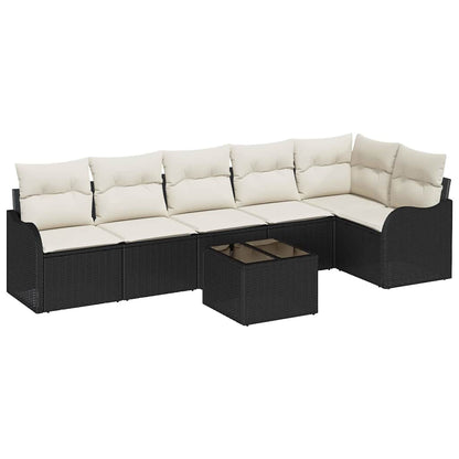 Set Divano da Giardino Nero polyrattan | homemem39