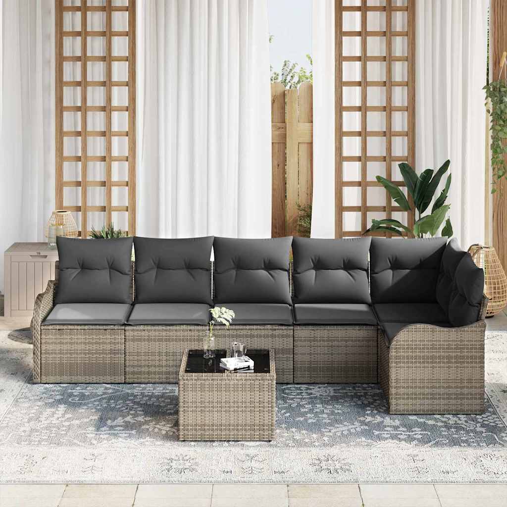 Set Divano da Giardino Grigio polyrattan | homemem39