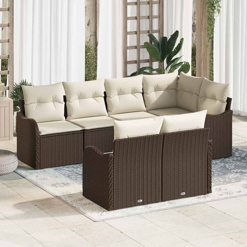 Set Divano da Giardino Marrone polyrattan | homemem39