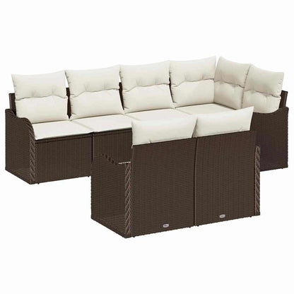 Set Divano da Giardino Marrone polyrattan | homemem39