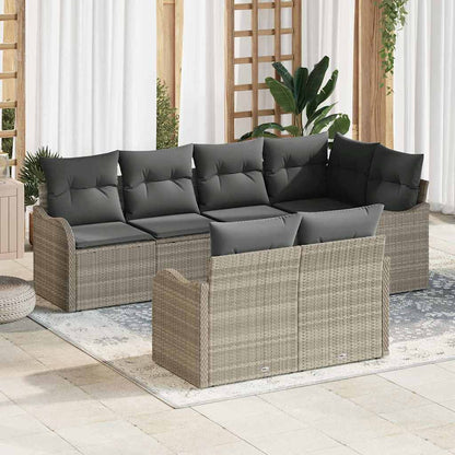 Set Divano da Giardino Grigio chiaro polyrattan | homemem39