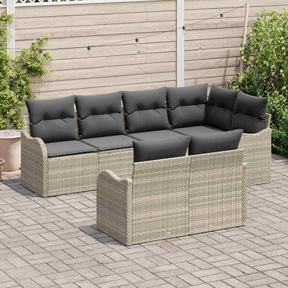 Set Divano da Giardino Grigio chiaro polyrattan | homemem39