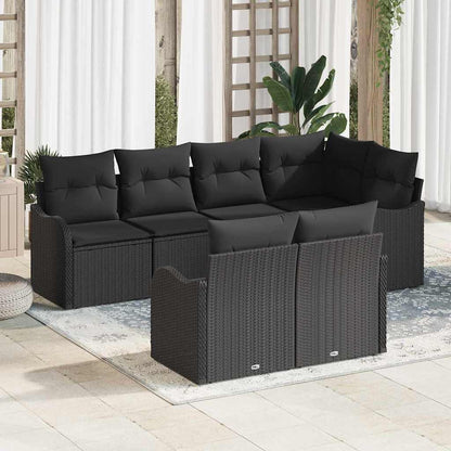 Set Divano da Giardino Nero polyrattan | homemem39