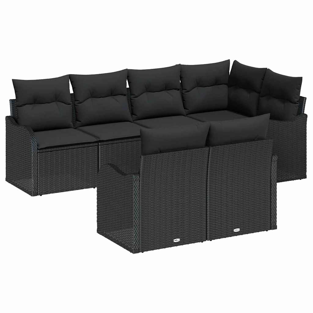 Set Divano da Giardino Nero polyrattan | homemem39
