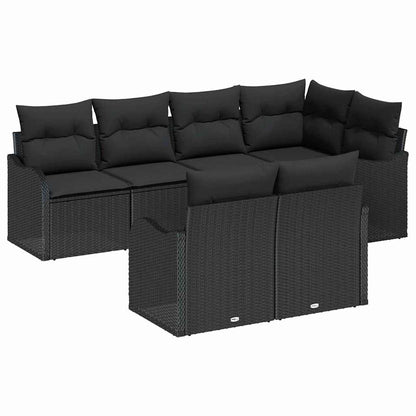Set Divano da Giardino Nero polyrattan | homemem39
