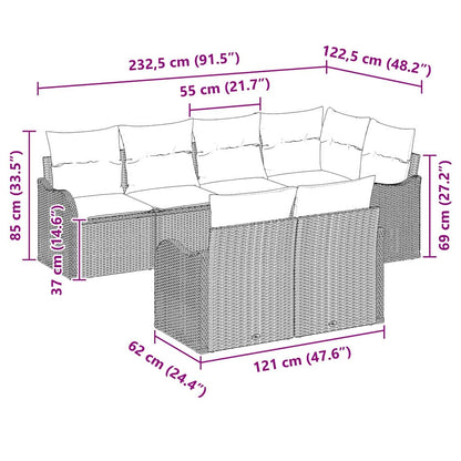 Set Divano da Giardino Nero polyrattan | homemem39