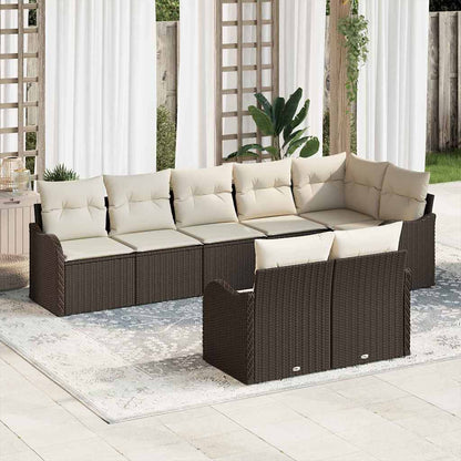Set Divano da Giardino Marrone polyrattan | homemem39