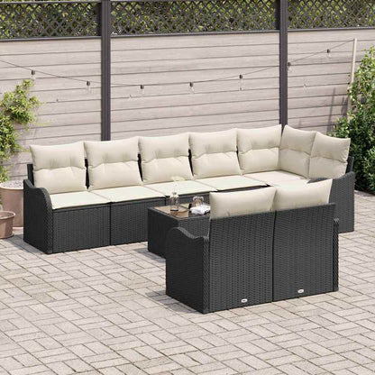 Set Divano da Giardino Nero polyrattan | homemem39