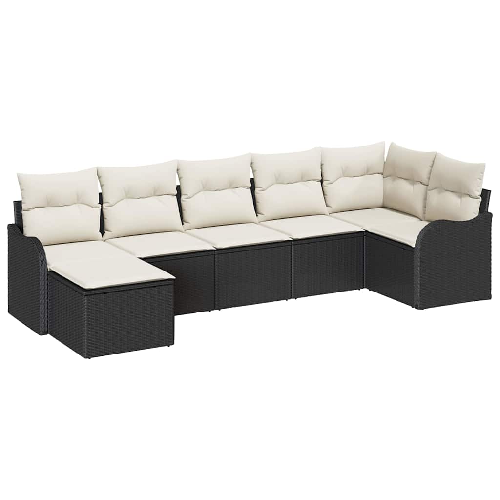 Set Divano da Giardino Nero polyrattan | homemem39
