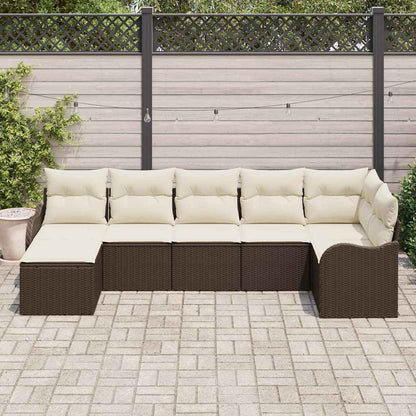 Set Divano da Giardino Marrone polyrattan | homemem39